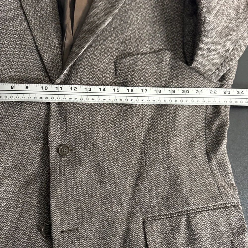 Calvin Klein Men‎ Wool Herringbone Blazer Jacket Sport Coat 46R